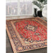 Machine Washable Traditional Sand Brown Rug in a Family Room, wshtr80