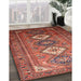 Machine Washable Traditional Copper Red Pink Rug in a Family Room, wshtr812