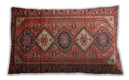 Traditional Classic Rectangular Copper Red Pink Lumbar Throw Pillow, 13 inch by 19 inch, lbtr812