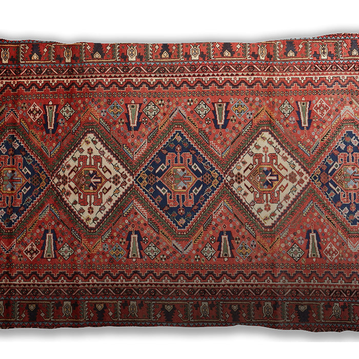 Traditional Classic Rectangular Copper Red Pink Lumbar Throw Pillow, 13 inch by 19 inch, lbtr812