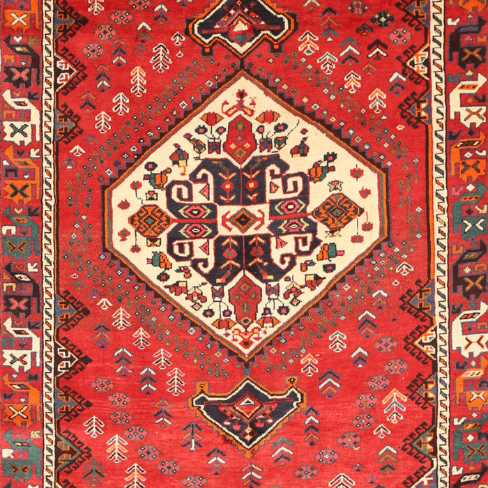 Machine Washable Traditional Orange Salmon Pink Rug, wshtr813