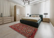 Machine Washable Traditional Saffron Red Rug in a Bedroom, wshtr814