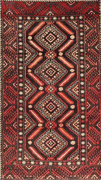 Machine Washable Traditional Saffron Red Rug, wshtr814