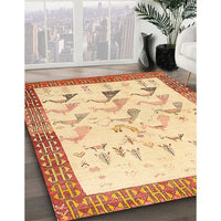 Traditional Brown Gold Persian Rug, tr815