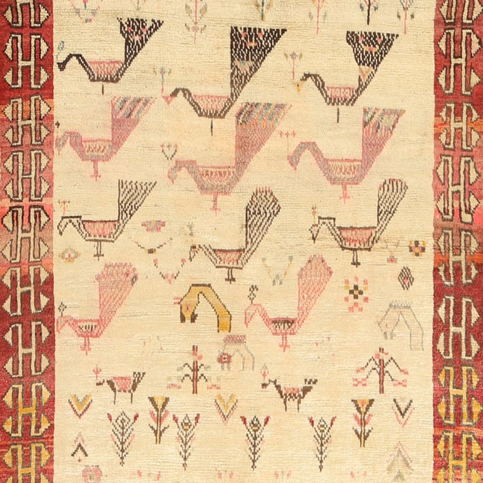 Machine Washable Traditional Brown Gold Rug, wshtr815