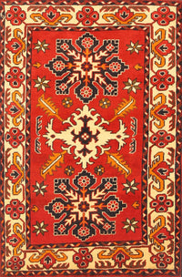 Machine Washable Traditional Red Rug, wshtr818