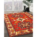 Traditional Red Geometric Rug in Family Room, tr818