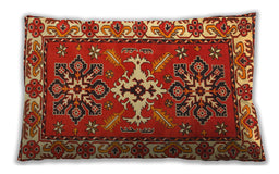 Traditional Classic Rectangular Red Lumbar Throw Pillow, 13 inch by 19 inch, lbtr818