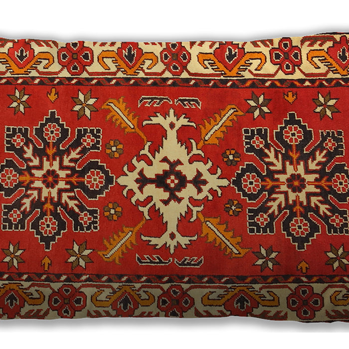 Traditional Classic Rectangular Red Lumbar Throw Pillow, 13 inch by 19 inch, lbtr818