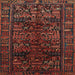 Square Traditional Chestnut Brown Persian Rug, tr81