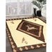 Machine Washable Traditional Saddle Brown Rug in a Family Room, wshtr820