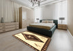 Machine Washable Traditional Saddle Brown Rug in a Bedroom, wshtr820