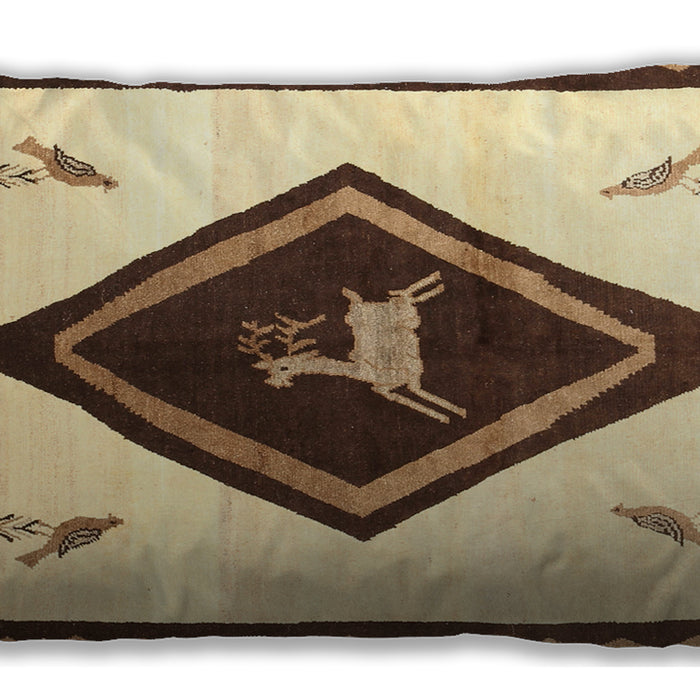 Traditional Classic Rectangular Saddle Brown Lumbar Throw Pillow, 13 inch by 19 inch, lbtr820