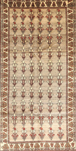 Machine Washable Traditional Brown Gold Rug, wshtr821