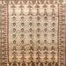 Square Traditional Brown Gold Persian Rug, tr821