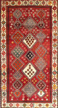 Machine Washable Traditional Red Rug, wshtr822