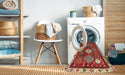 Machine Washable Traditional Red Rug in a Washing Machine, wshtr822