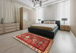 Traditional Red Persian Rug in a Bedroom, tr822