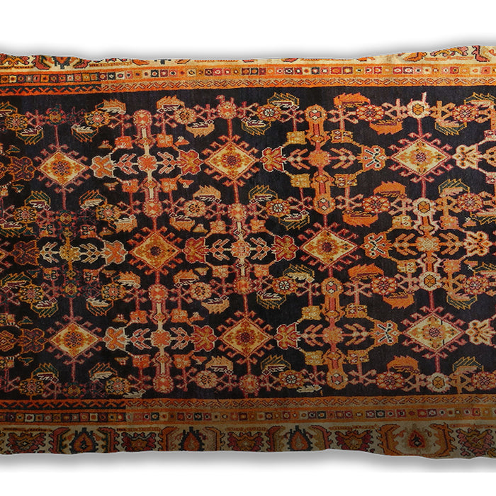 Traditional Classic Rectangular Orange Lumbar Throw Pillow, 13 inch by 19 inch, lbtr823