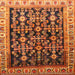 Square Traditional Orange Persian Rug, tr823