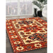 Traditional Sand Brown Persian Rug in Family Room, tr825