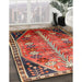 Traditional Red Persian Rug in Family Room, tr826