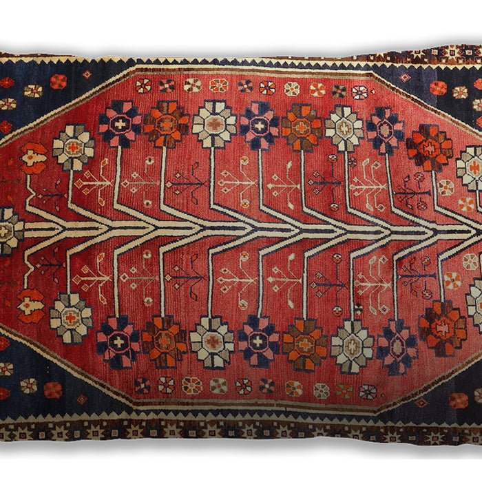 Traditional Classic Rectangular Tomato Red Lumbar Throw Pillow, 13 inch by 19 inch, lbtr826