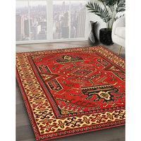 Traditional Light Brown Geometric Rug, tr827