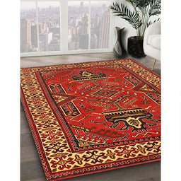 Machine Washable Traditional Light Brown Rug in a Family Room, wshtr827