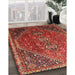 Machine Washable Traditional Rust Pink Rug in a Family Room, wshtr828