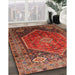 Machine Washable Traditional Tomato Red Rug in a Family Room, wshtr829