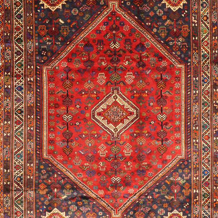 Machine Washable Traditional Tomato Red Rug, wshtr829