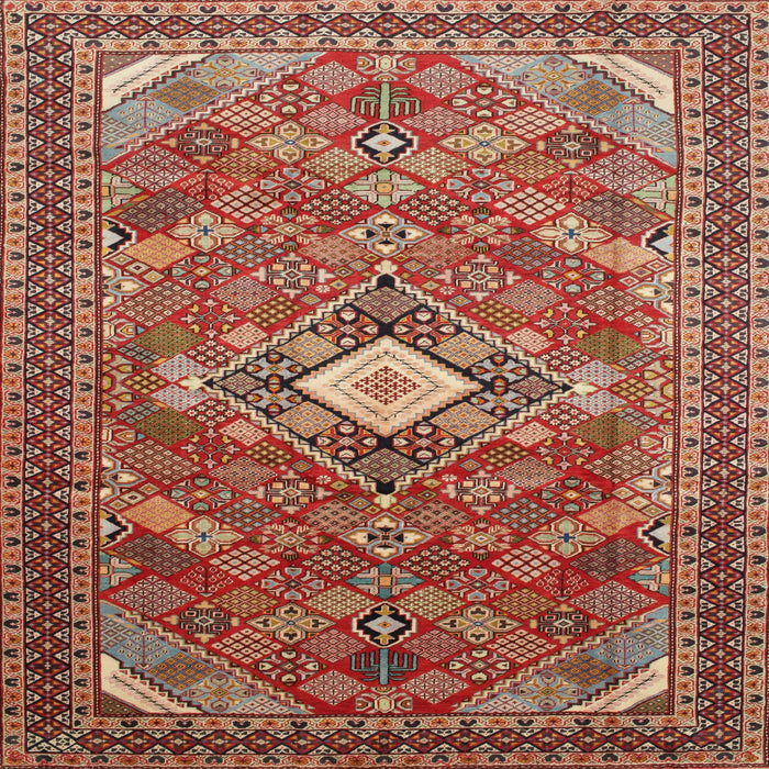 Square Traditional Red Persian Rug, tr82