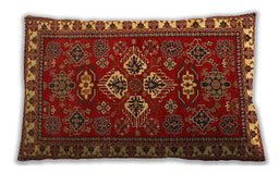 Traditional Classic Rectangular Red Lumbar Throw Pillow, 13 inch by 19 inch, lbtr834