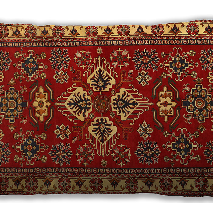 Traditional Classic Rectangular Red Lumbar Throw Pillow, 13 inch by 19 inch, lbtr834