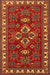 Machine Washable Traditional Red Rug, wshtr834