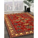 Traditional Red Persian Rug in Family Room, tr834