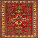 Round Machine Washable Traditional Red Rug, wshtr834