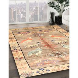 Traditional Bronze Brown Persian Rug in Family Room, tr835