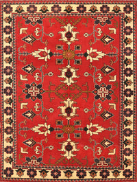 Machine Washable Traditional Red Rug, wshtr836