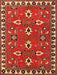 Machine Washable Traditional Red Rug, wshtr836