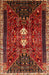 Machine Washable Traditional Tomato Red Rug, wshtr837