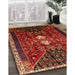 Machine Washable Traditional Tomato Red Rug in a Family Room, wshtr837