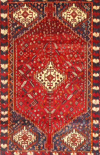 Machine Washable Traditional Red Rug, wshtr838