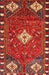 Machine Washable Traditional Red Rug, wshtr838