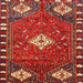 Round Machine Washable Traditional Red Rug, wshtr838