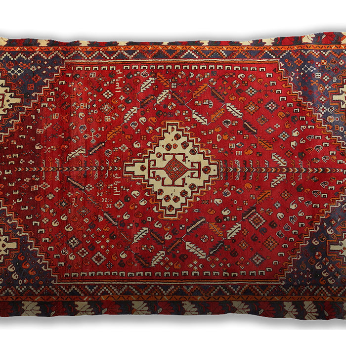 Traditional Classic Rectangular Red Lumbar Throw Pillow, 13 inch by 19 inch, lbtr838