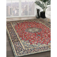 Traditional Camel Brown Medallion Rug, tr83