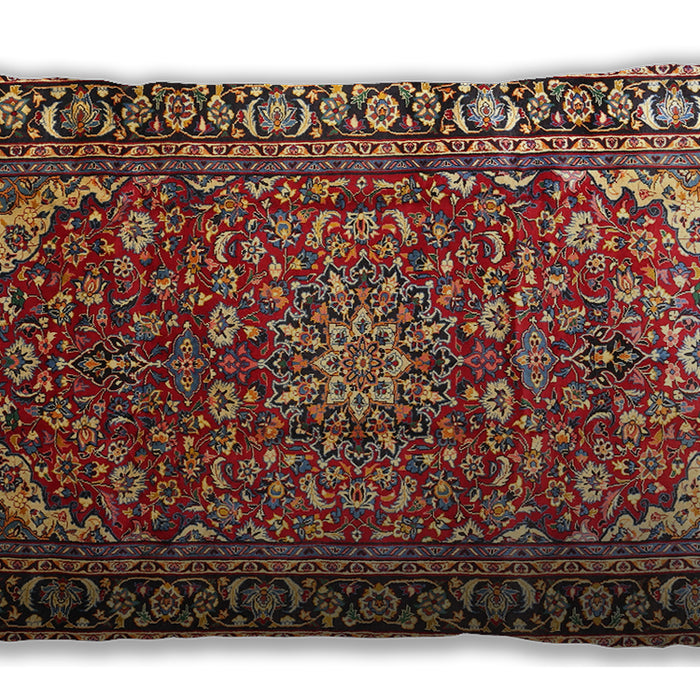 Traditional Classic Rectangular Saffron Red Lumbar Throw Pillow, 13 inch by 19 inch, lbtr840