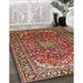 Traditional Saffron Red Persian Rug in Family Room, tr840